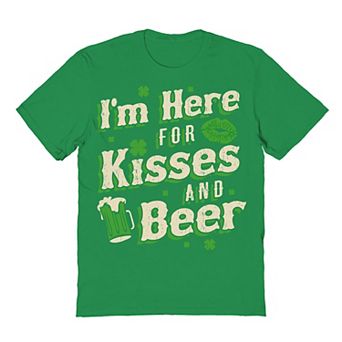 Men's St Patrick's Day Kisses And Beer Graphic Tee