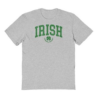 Men's St Patrick's Day Irish Green Collegiate Graphic Tee