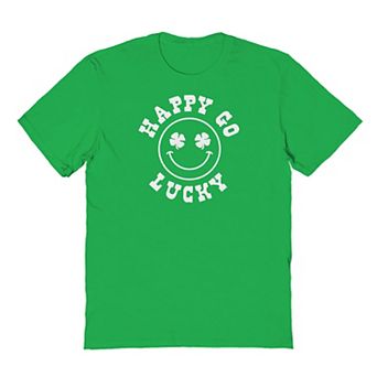 Men's St Patrick's Day Happy Go Lucky Graphic Tee