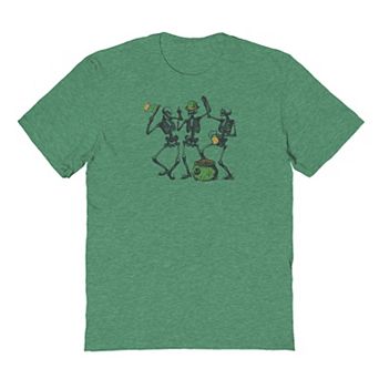 Men's St Patrick's Day Skeletons Like To Patty Graphic Tee
