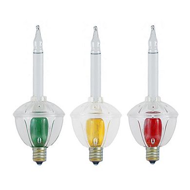 Novelty Lights Traditional Christmas Bubble Light Replacement Bulbs C7/e12 Candelabra Base 3 Pack