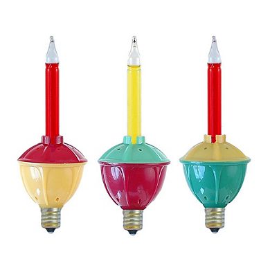 Novelty Lights Traditional Christmas Bubble Light Replacement Bulbs C7/e12 Candelabra Base 3 Pack