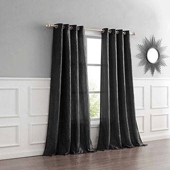 Dainty Home Verona Solid Crushed Faux Silk Light Filtering Grommet Single Curtain Panel