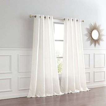 Dainty Home Verona Solid Crushed Faux Silk Light Filtering Grommet Single Curtain Panel