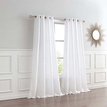 Dainty Home Verona Solid Crushed Faux Silk Light Filtering Grommet Single Curtain Panel