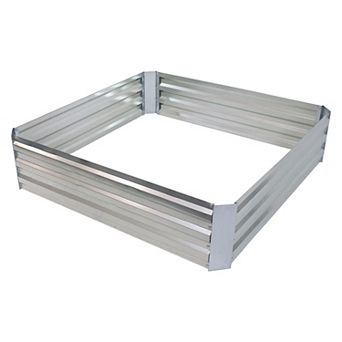 Sunnydaze Rectangle-Shaped Galvanized Steel Raised Planter Bed