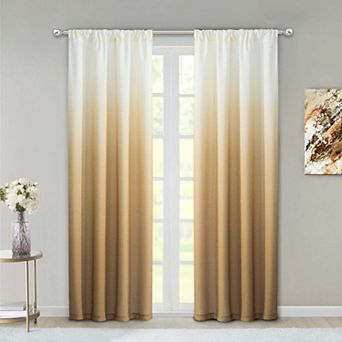 Dainty Home Shades Ombre Room Darkening Rod Pocket Panel Pair 80" X 84"