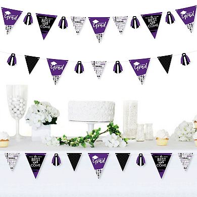 Big Dot Of Happiness Purple Grad Best Is Yet To Come Party Decoration Triangle Banner 30 Pc