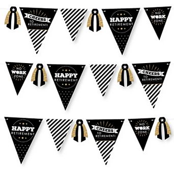 Big Dot Of Happiness Happy Retirement Diy Retirement Party Decoration Triangle Banner 30 pc