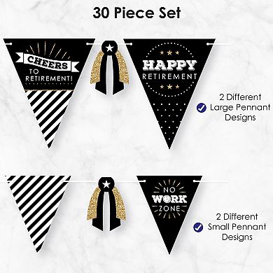 Big Dot Of Happiness Happy Retirement Diy Retirement Party Decoration Triangle Banner 30 Pc