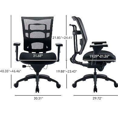 Big and Tall Mesh Back Office Chair with Slide Seat 450lbs