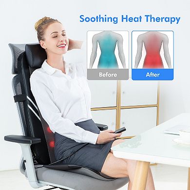 Snailax Shiatsu Neck Back Massager With Heat, Full Body Seat Massage Cushion, Massage Chair Pad