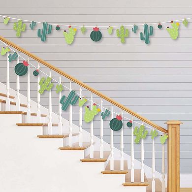 Big Dot Of Happiness Prickly Cactus Party - Fiesta Diy Decor Clothespin Garland Banner -44 Pc