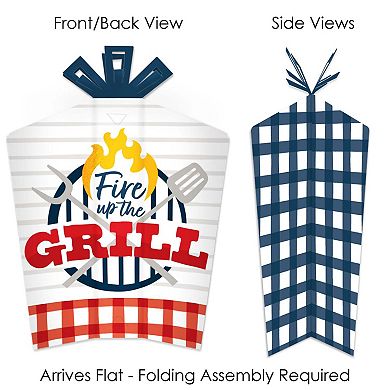 Big Dot Of Happiness Fire Up The Grill - Decor Picnic Party Fold & Flare Centerpieces 10 Ct