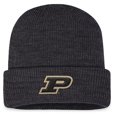 Men's Top of the World Charcoal Purdue Boilermakers Sheer Cuffed Knit Hat