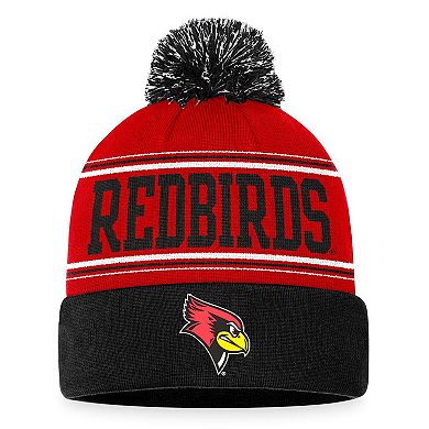 Men's Top of the World  Red Illinois State Redbirds Draft Cuffed Knit Hat with Pom