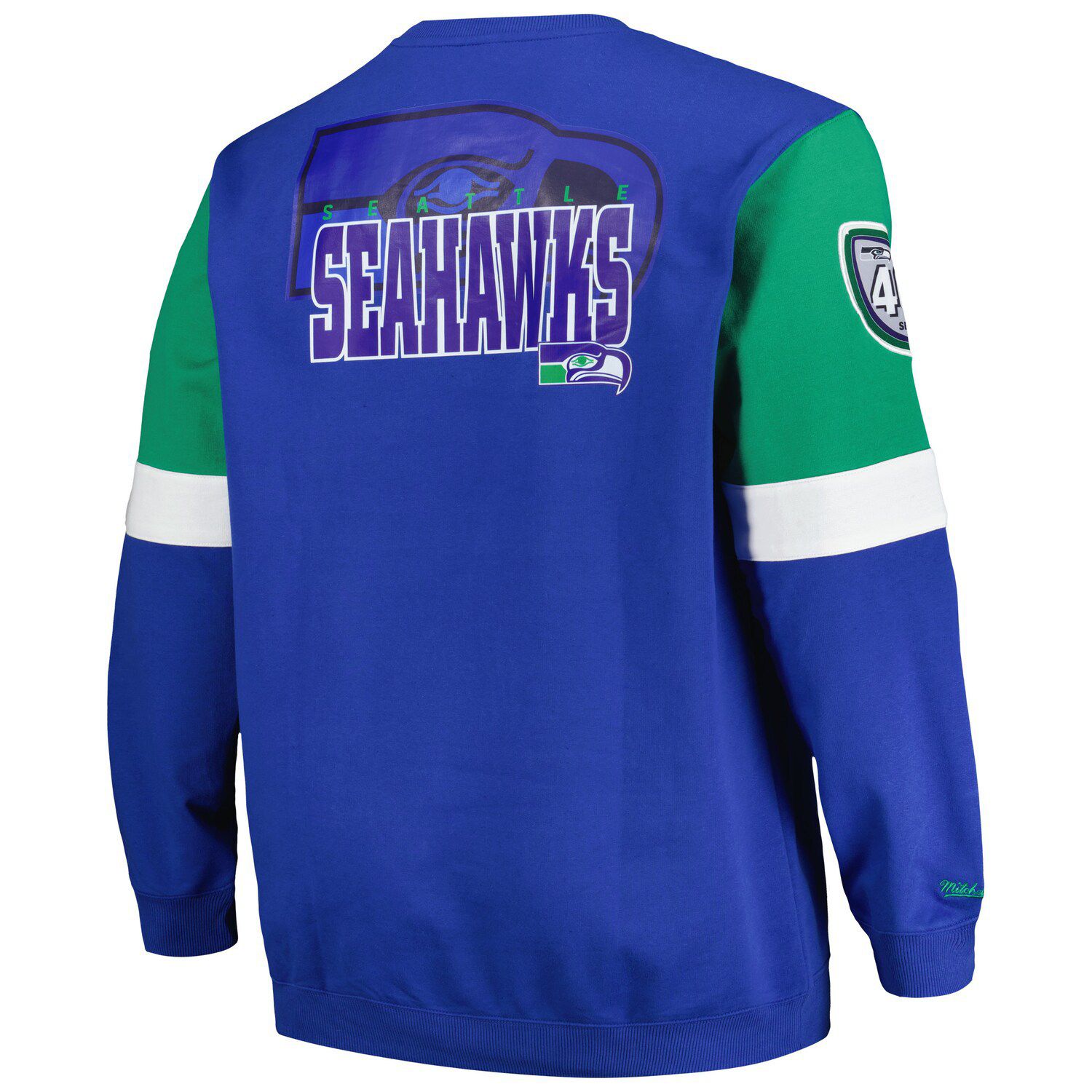 Pull En Fleece Mitchell & Ness Seattle Seahawks - Gris - Neuf Avec étiquettes