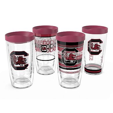 Tervis South Carolina Gamecocks 4-Pack 16oz. Emblem, Hype Stripes, Arctic & Competitor Tumbler Set