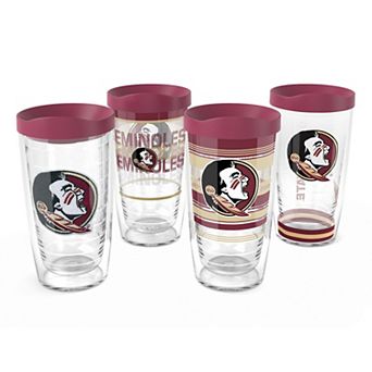 Tervis Florida State Seminoles 4-Pack 16oz. Emblem, Hype Stripes, Arctic & Competitor Tumbler Set