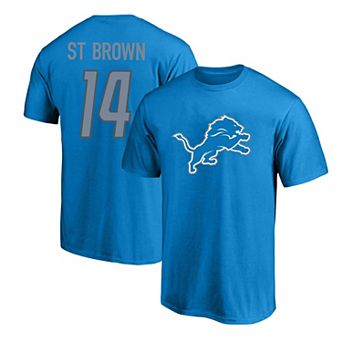 Men's Fanatics Branded Amon-Ra St. Brown Blue Detroit Lions Big & Tall Player Name & Number T-Shirt