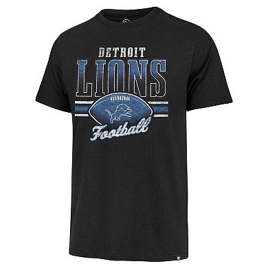 Men's '47 Black Detroit Lions Last Call Franklin T-Shirt