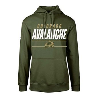 Youth Levelwear Olive Colorado Avalanche Podium Fleece Pullover Hoodie