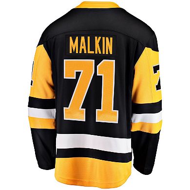 Men's Fanatics Branded Evgeni Malkin Black Pittsburgh Penguins Home Breakaway Jersey