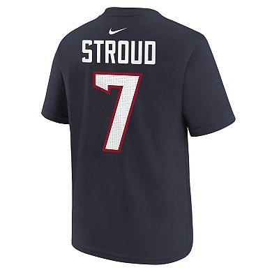 Preschool Nike C.J. Stroud Navy Houston Texans Player Name & Number T-Shirt