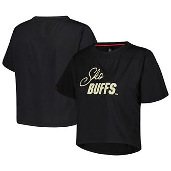 Women's Black Colorado Buffaloes Milky Silk Cropped T-Shirt