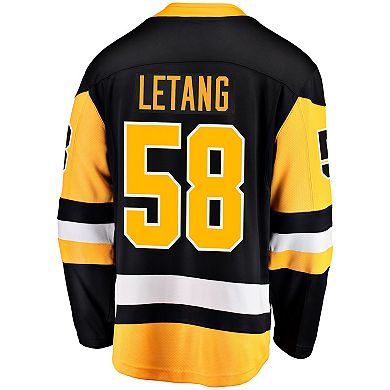 Men's Fanatics Branded Kris Letang Black Pittsburgh Penguins Home Breakaway Jersey