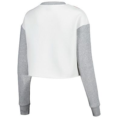 Women's Hype and Vice Crimson Alabama Crimson Tide Colorblock Rookie Crew Pullover Sweatshirt