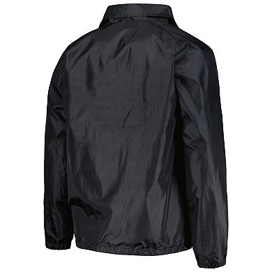Men's Dunbrooke Black San Francisco Giants Coach's Raglan Full-Snap Windbreaker Jacket