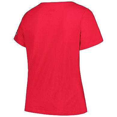 Women's Profile Cardinal USC Trojans Plus Size Arch Over Logo Scoop Neck T-Shirt