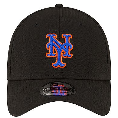 Men's New Era  Black New York Mets Alternate Team Classic 39THIRTY Flex Hat