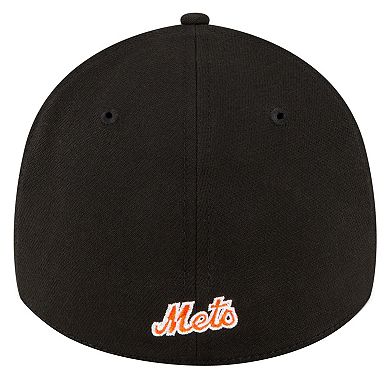 Men's New Era  Black New York Mets Alternate Team Classic 39THIRTY Flex Hat