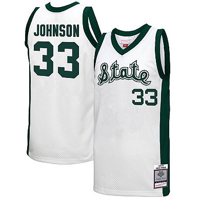 Men's Mitchell & Ness Magic Johnson White Michigan State Spartans 1978 Swingman Throwback Jersey