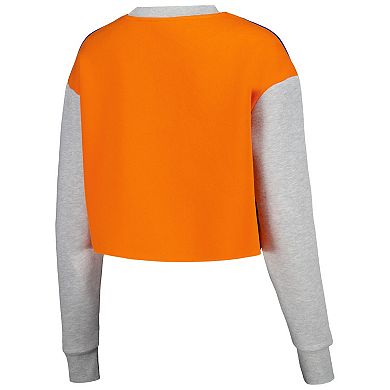 Women's Hype and Vice Royal Florida Gators Colorblock Rookie Crew Pullover Sweatshirt