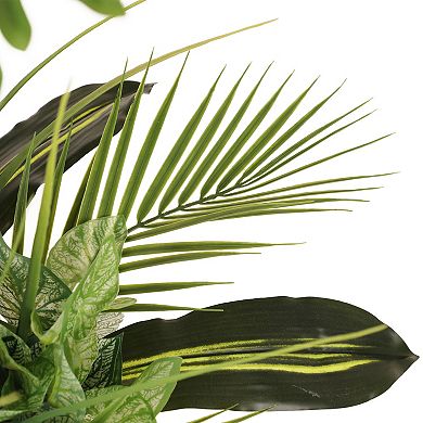 Puleo International Inc. 6 ft. Artificial Areca Palm Tree with Decorative Pot