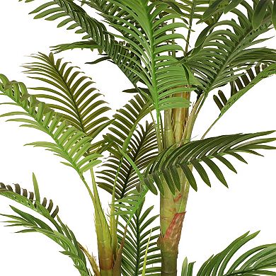 Puleo International Inc. 6 ft. Artificial Areca Palm Tree with Decorative Pot