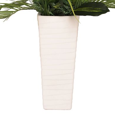 Puleo International Inc. 6 ft. Artificial Ficus Microcarpa Tree with Decorative Pot
