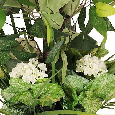 Puleo International Inc. 6 ft. Artificial Ficus Microcarpa Tree with Decorative Pot