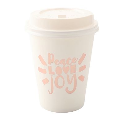 Celebration 12-Pack Peace Love Joy Paper Coffee Cups