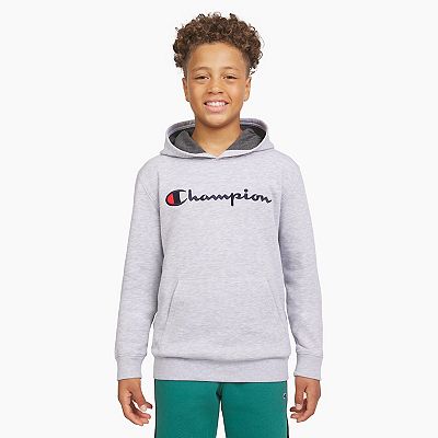 Champion Boys 8 20 Signature Pullover Hoodie Grey Small Cotton