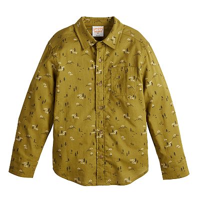 Boys 4-12 Jumping Beans Long Sleeve Button Down Shirt