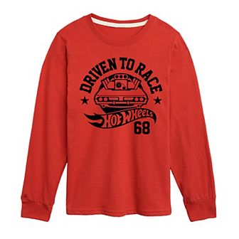 Boys 8-20 Hot Wheels Driven To Race Long Sleeve Graphic Tee