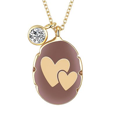 Love This Life® 14k Gold Flash Plated Cubic Zirconia Rose Quartz