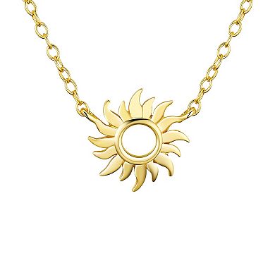 Love This Life® 14k Gold over Sterling Silver Sun Necklace