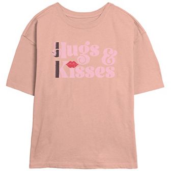 Juniors' Hugs And Kisses Skimmer Graphic Tee