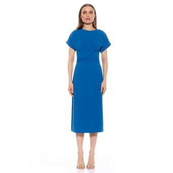 Women's ALEXIA ADMOR Cairo Boatneck Short Sleeve Sheath Dress
