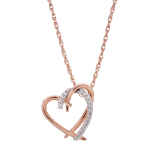 Kohl's rose gold necklace hot sale